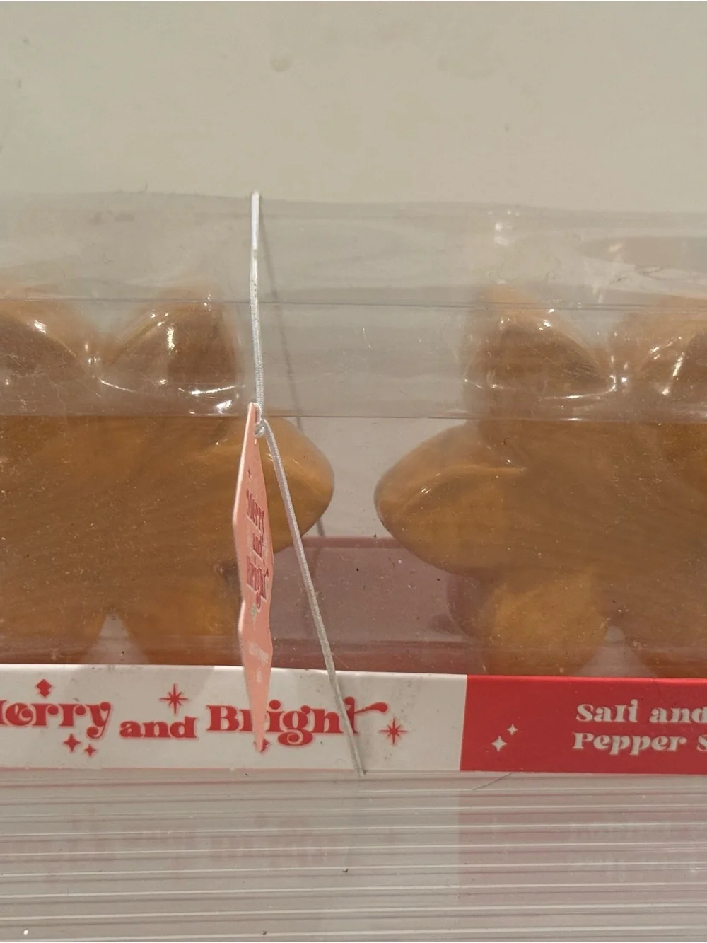 NEW Merry and Bright Holiday Star Cookie Salt & Pepper Shakers Set